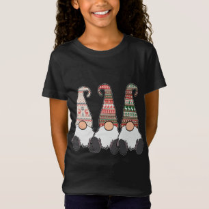 3 Nordic Gnomes Winter Christmas Swedish Tomte Cut T-Shirt