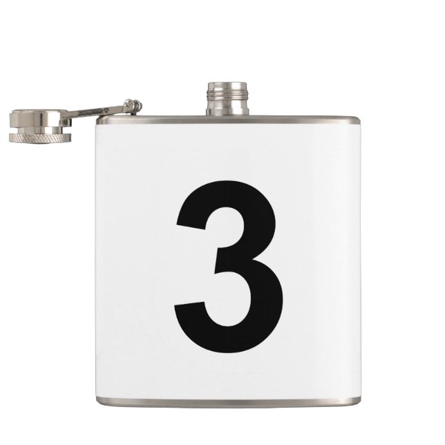 3 - number three hip flask (Opened)