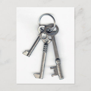3 Old Keys Postcard