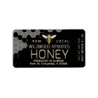 3 oz Honey Jar Label Queen Bee Honeycomb
