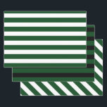 3 Pack: Dark Green & White Black Stripes Christmas Wrapping Paper Sheet<br><div class="desc">Pick up these easy to use wrapping paper sheets to easily wrap your presents. Get 3 different wrapping paper sheets. In beach dark green & white stripes holiday,  Christmas wrapping paper. Check out our Christmas collection for more designs of this paper wrap.</div>