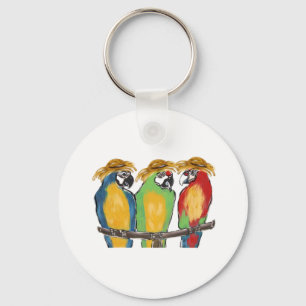 3 Parrots Key Ring