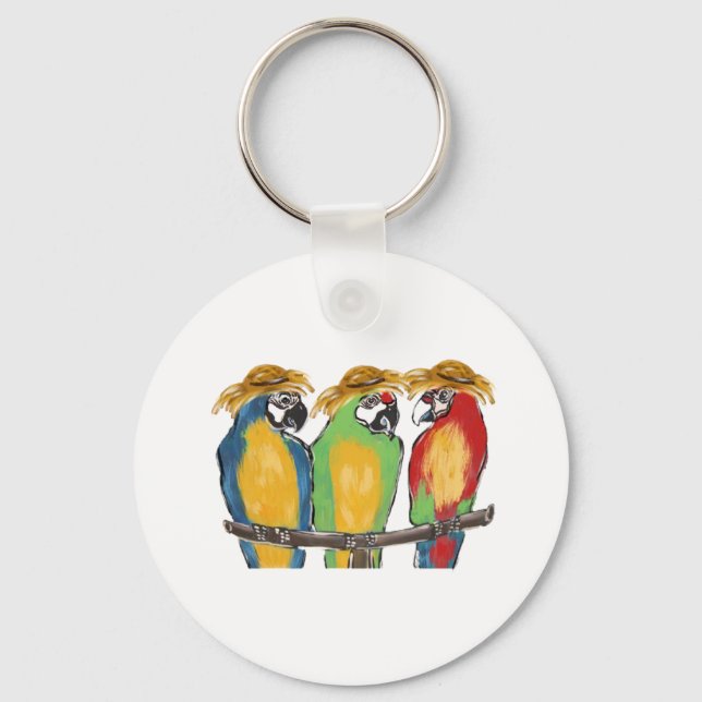 3 Parrots Key Ring (Front)