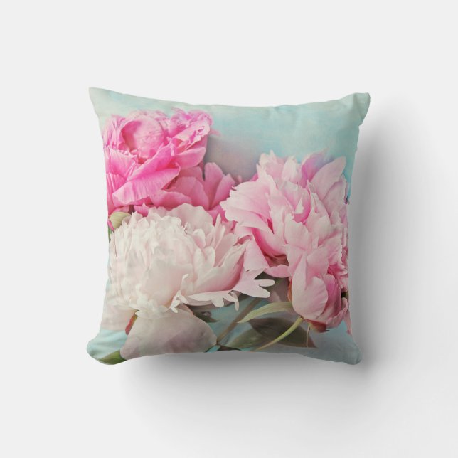 3 peonies cushion (Front)