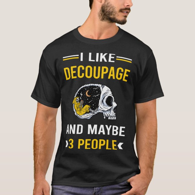 3 People Decoupage T-Shirt (Front)