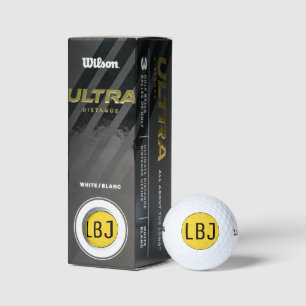 3 Personalised Golf Balls Your Text or Initials