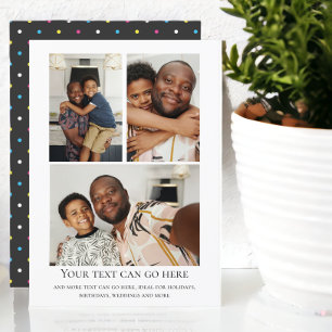 3 Photo and spotty dot back template