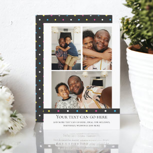 3 Photo and spotty dot back template