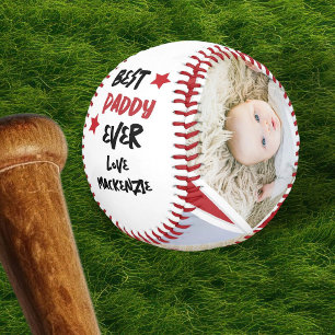 3 Photo and Text Personalised One of a Kind Baseball