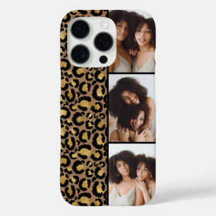 3 Photo Brown And Gold Leopard Print iPhone 16 Pro Case