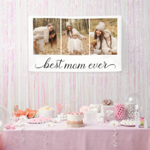 3 Photo Collage Best Mum Ever Banner