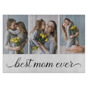 3 Photo Collage Best Mum Ever Cutting Board