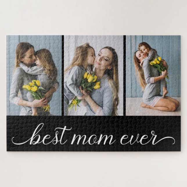3 Photo Collage Best Mum Ever  Jigsaw Puzzle (Horizontal)