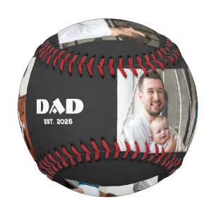 3 Photo Collage Black White Dad Established Bold Baseball