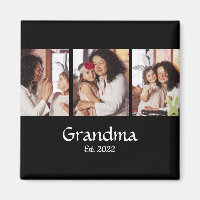 3 Photo Collage Black White Grandma Established