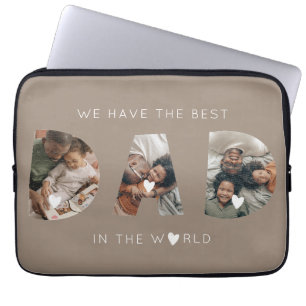 3 photo collage dad laptop sleeve