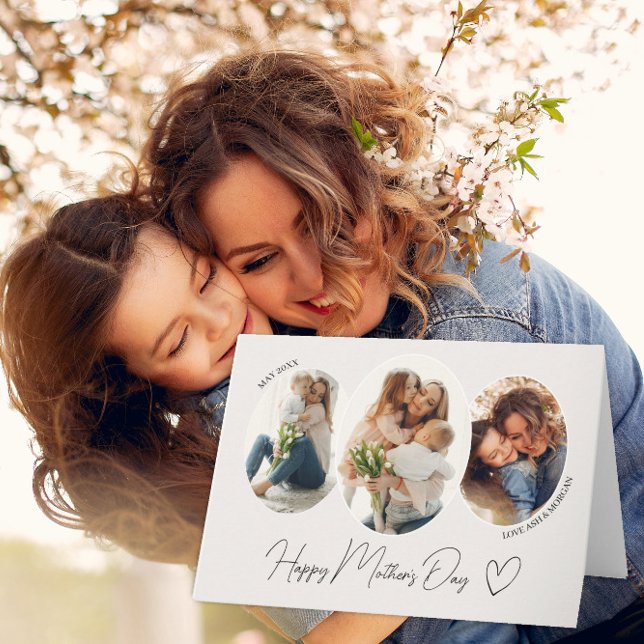 3 Photo Collage Happy Mother’s Day Thank You Card (Creator Uploaded)