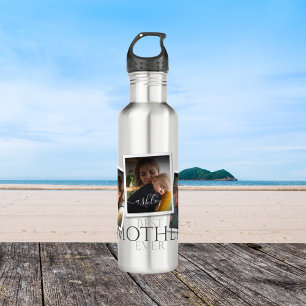3 Photo Collage Mom Family Memorable Mother's Day 710 Ml Water Bottle