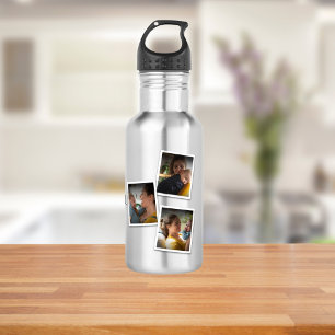 3 Photo Collage Mum Family Memorable Mother's Day 532 Ml Water Bottle