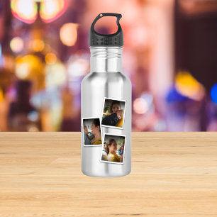 3 Photo Collage Mum Family Memorable Mother's Day 532 Ml Water Bottle