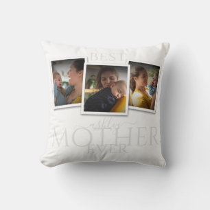 3 Photo Collage Mum Family Memorable Mother's Day Cushion