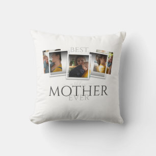 3 Photo Collage Mum Family Memorable Mother's Day Cushion