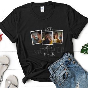 3 Photo Collage Mum Family Memorable Mother's Day T-Shirt