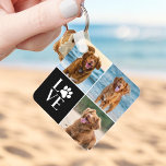 3 Photo Collage Pet Custom Love Dog Lover Key Ring<br><div class="desc">Celebrate your furry friend with this Custom 3-Photo Collage Dog Lover Keychain, designed to showcase your pup in a sweet and stylish way. Featuring three of your favourite pet photos arranged in a charming “LOVE” layout, this keychain is a meaningful accessory you can carry with you every day. Add your...</div>
