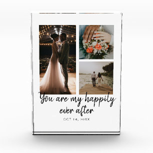 3 Photo Collage Wedding Anniversary Quote Block