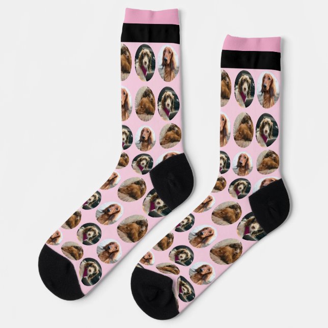 3 Photo Dachshund Crew Socks (Left)