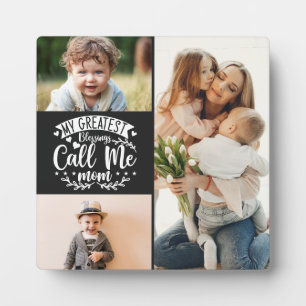 3 photo family collage mom keepsake mothers day plaque