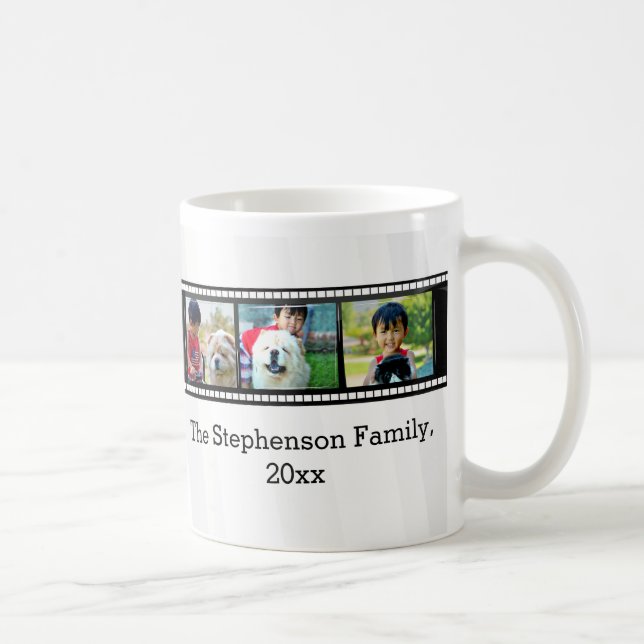 3-Photo film strip personalised photo Coffee Mug (Right)
