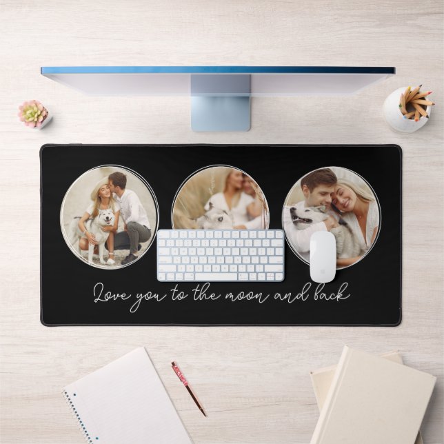 3 Photo Gallery Personalised Desk Mat (Office 1)