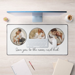 3 Photo Gallery Personalized Desk Mat