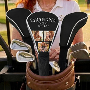 3 Photo Grandma Est Year Custom Name Number Grands Golf Head Cover