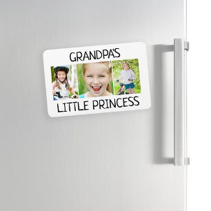 3 Photo Grandpa's Little Princess Grandchild Magnet