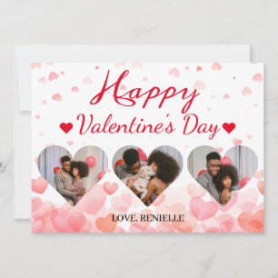 3 photo Heart collage valentines day couple Holiday Card