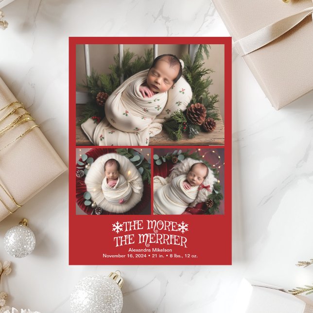 3 Photo Merry Little Christmas Holiday Card (Creator Uploaded)