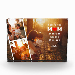 3 Photo Mothers Day Keepsake Photo Block