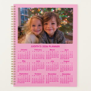 3 Photo Pink 2026 Calendar Planner