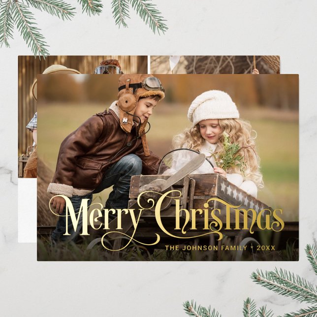 3 PHOTO Simply Elegant Sparkle Christmas Gold (Creator Uploaded)