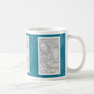 3 photo teal template coffee mug