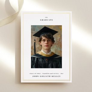 3 Photo Typography College Graduate Gold Frame 