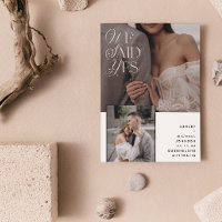 3 Photo We Said Yes White Overlay Reception Only