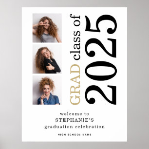 3 photos 2024 White Welcome to Graduation Poster