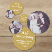 3 Photos 50th Gold Wedding Anniversary Party