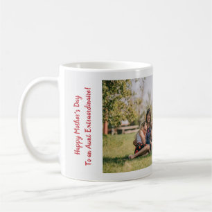 3 Photos Aunt Extraordinaire Cute Modern Chic BAE Coffee Mug