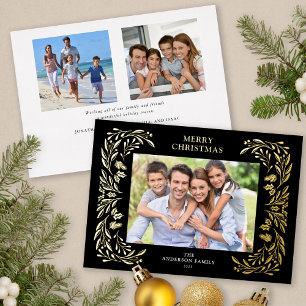 3 Photos Christmas Greenery Gold