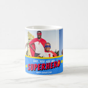 3 Photos Cute Comic Superhero Fathers Day Coffee M Coffee Mug