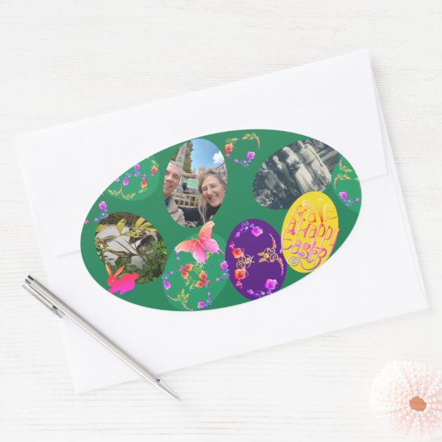 3 Photos Easter Eggs Sticker (Envelope)